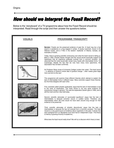 B2 - Topic 3 - The Fossil Record