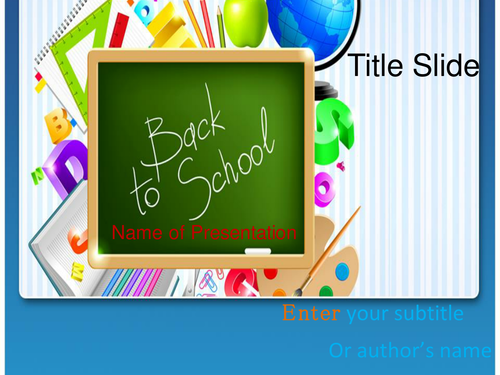 Back To School PPT Template Teaching Resources
