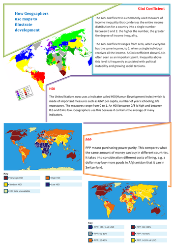 How Geographers use maps to illustrate development
