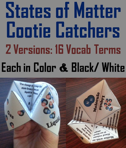 States of Matter Cootie Catchers