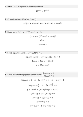 IBDP HL/SL 1.2 Exponents & Logarithm - Where Did I Go Wrong