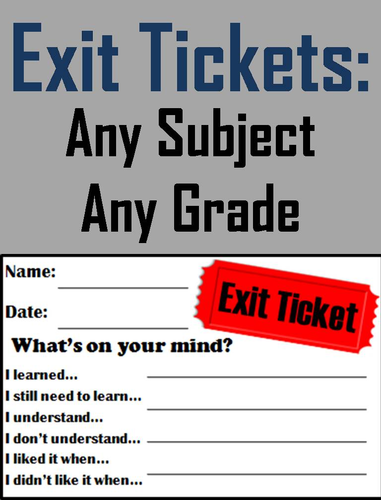 Exit Tickets