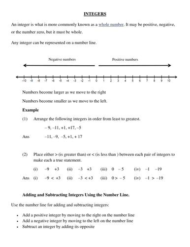 Integers