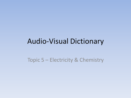 Audio Visual Dictionaries IGCSE Chemistry