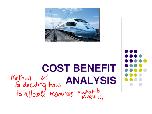 Cost benefit analysis