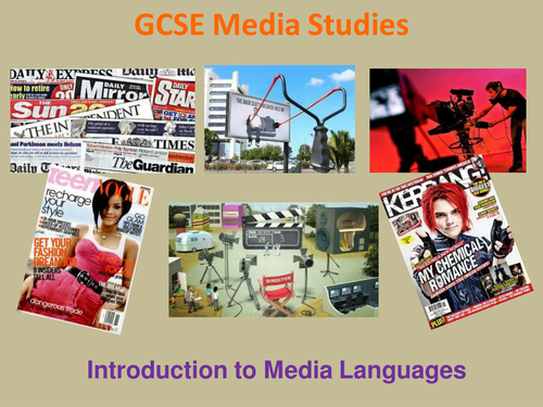 AQA Media  GCSE Full Scheme of work for Unit 1: Introduction to Media Languages
