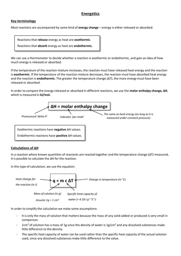 Calculating Enthalpy Changes for Reactions in Solution
