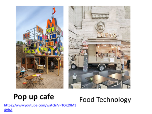 Food Tech Pop up Cafe concept & menu 