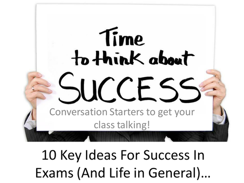 Conversation Starter - 10 Steps To Great Grades and A Great Life!