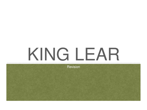 King Lear Revision Presentation