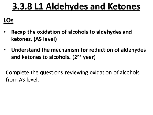 Aldehydes and ketones