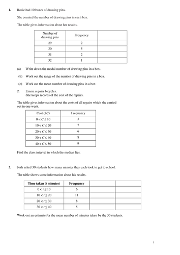 Grade C to A GCSE data revision.