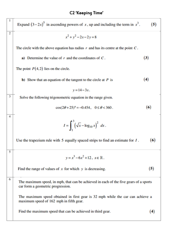 C2 Revision Clock