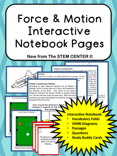 Force and Motion Interactive Notebook