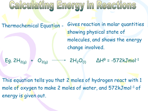 KS5 Chemistry Calculating Energy