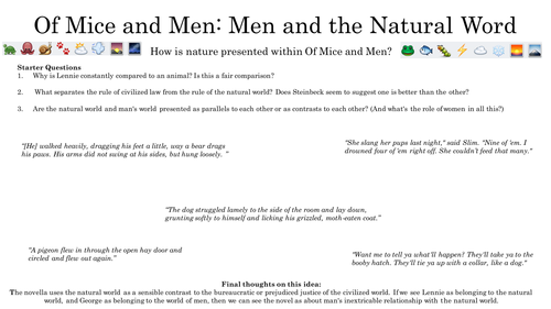 Of Mice and Men Edexcel Language - Full scheme with some resources