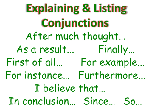 Types of conjunctions 