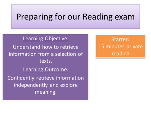 Reading comprehension questions