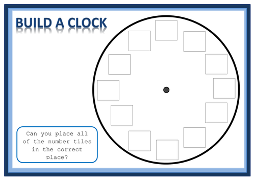 time build a clock activty teaching resources