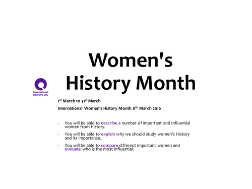 Women's history month 