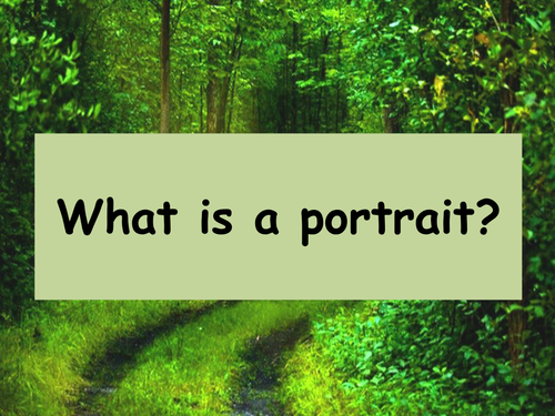 Art - Portrait introduction KS1 / KS2