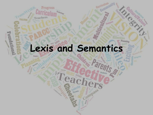 Lexis and Semantics: Word Classes