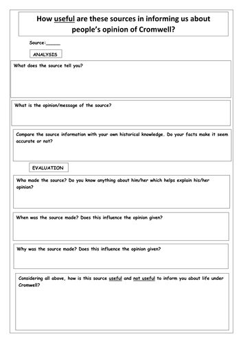 Cromwell Hero or Villain Assessment