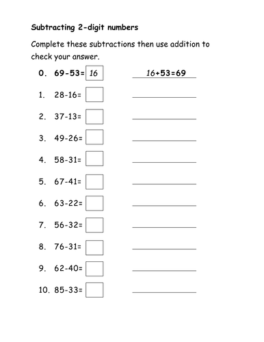 Subtraction | Teaching Resources