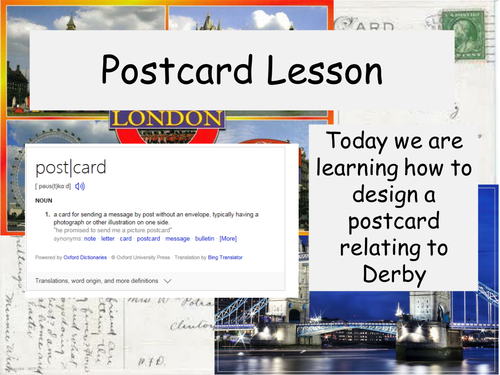 Postcard lesson- good for cover