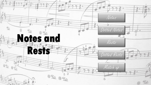Music composition - notes and rest