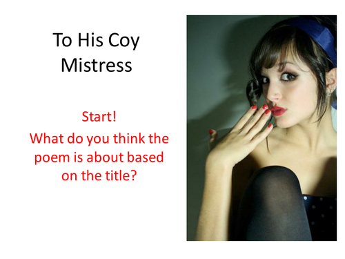 To His Coy Mistress