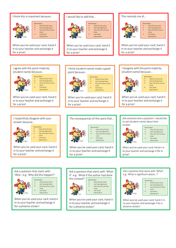 Oracy Cards for Classroom Discussion 