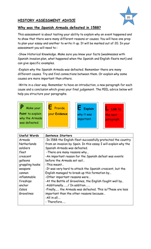 Spanish Armada Assessment Teaching Resources