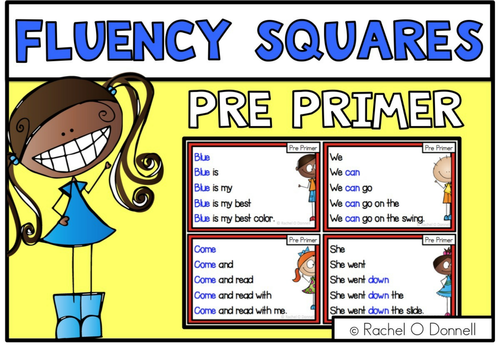 Reading Fluency Squares Pre Primer