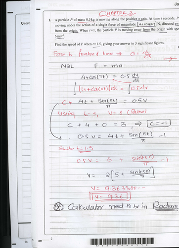 Edexcel M3 Answers Jan 10