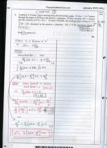 M3 edexcel Model Answers jan 15 IAL