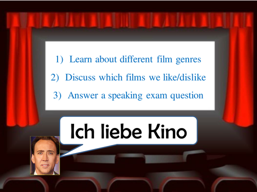 German Film Lesson(s) - describing a movie/actor - loads of activities!