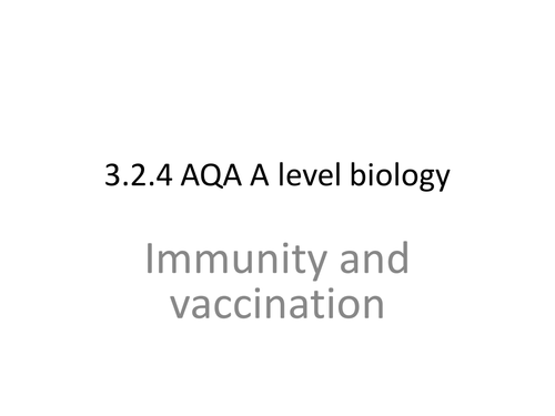 Vaccination AQA A level biology