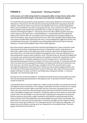 Cambridge IGCSE (0522 UK): EXTENDED tier practice exam paper: ELEPHANTS