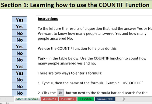 Introduction to Simulation in Excel (relative frequency topic)