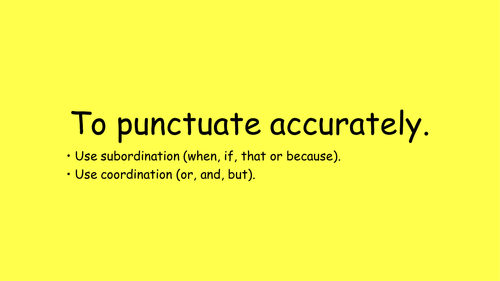 Subordinating conjunctions and complex sentences