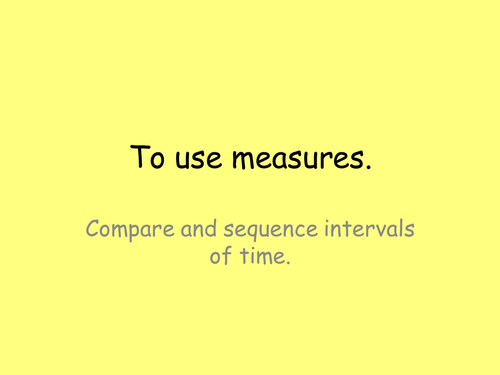 Time interval problems year 1