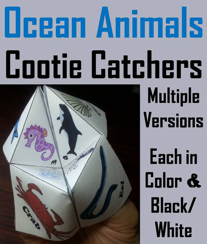 Ocean Animals Cootie Catchers