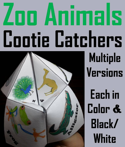 Zoo Animals Cootie Catchers