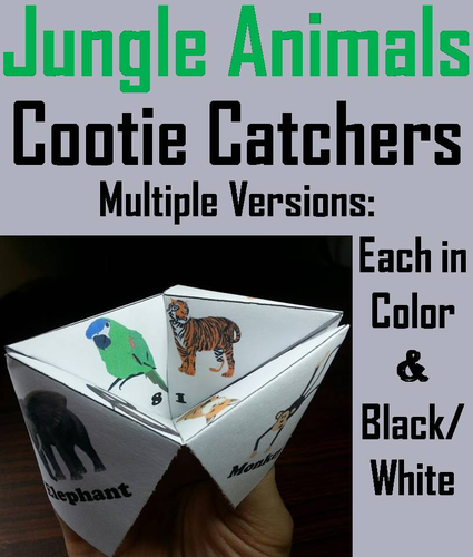 Jungle Cootie Catchers