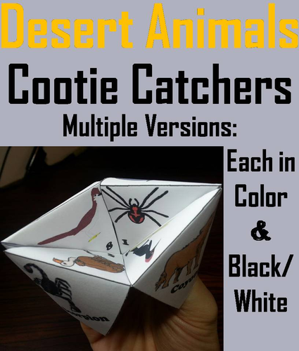 Desert Animals Cootie Catchers