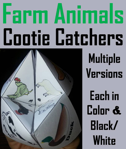 Farm Animals Cootie Catchers