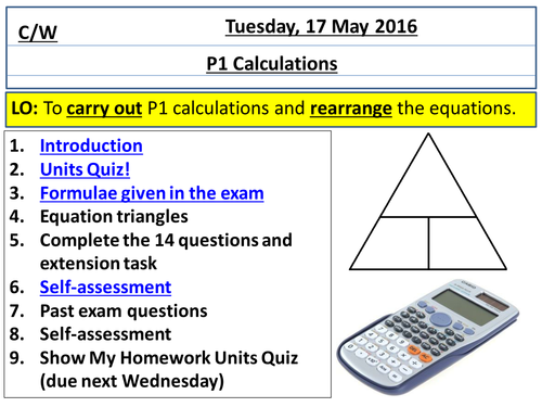 Edexcel P1 Higher Calculations PowerPoint Slides