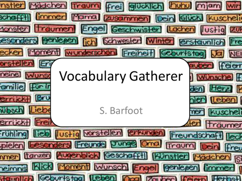 Vocabulary Gatherer - great revision tool!