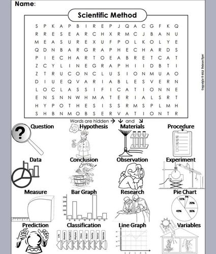 Scientific Method Word Search/ Coloring Book